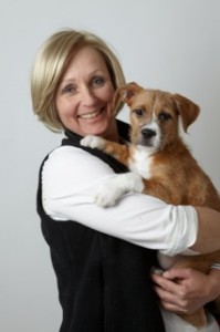 Jeannine Berger, DVM, DACVB and a shelter puppy from San Francisco SPCA www.sfspca.org Facebook: SF/SPCA and SF SPCA Behavior & Training
