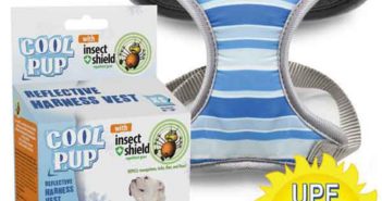 Cool Pup with Insect Shield Insect Repellent Striped Reflective Dog Harness Vest cool pup