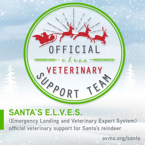 avma santa reindeer veterinarian elves e.l.v.e.s