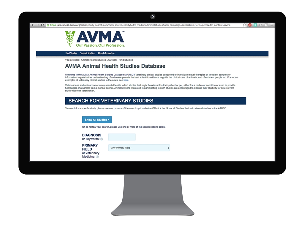 AVMA Launches Database of Animal Health Studies