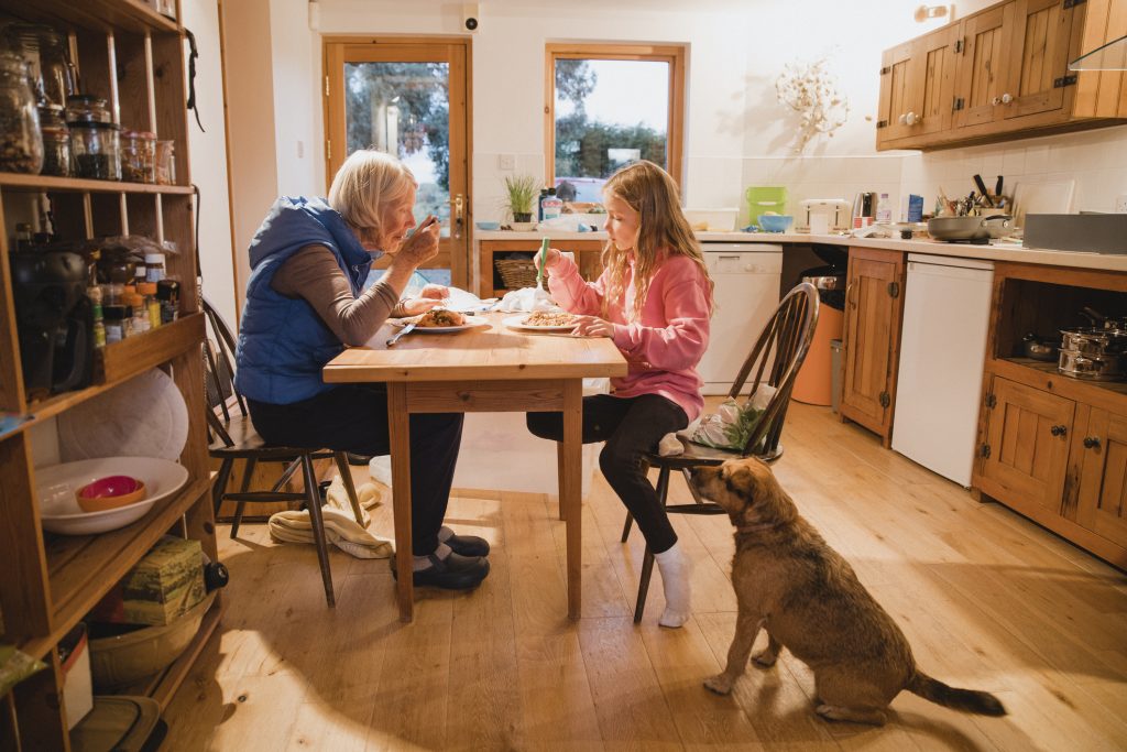 Enjoying a Meal Together