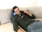 Dr. Evan Antin with a Bideawee Pup