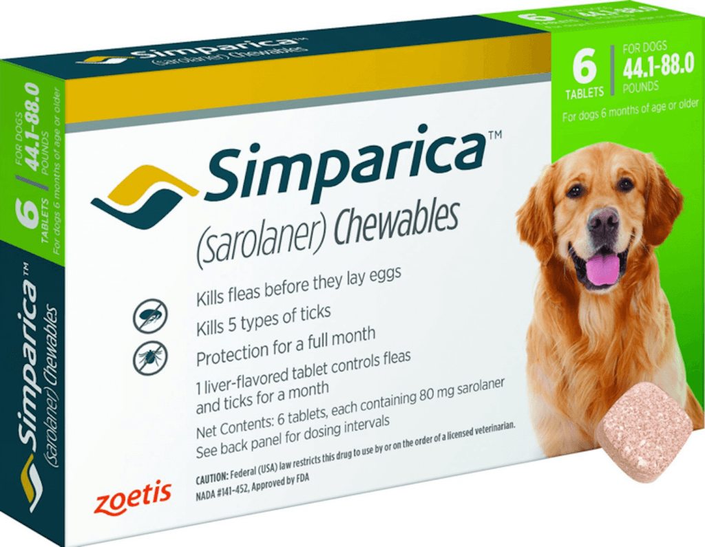 Chase Fleas and Ticks Away with Simparica Chewable Tablets for Dogs