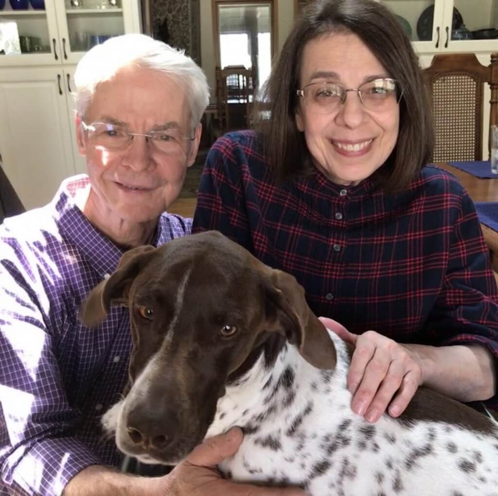 Dr. Dan Richardson with his Springer Spaniel