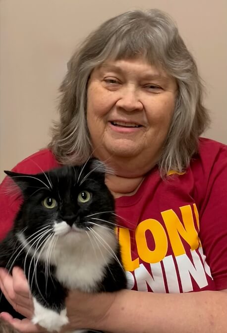 CWA President Andrea Dorn with her cat Edgar